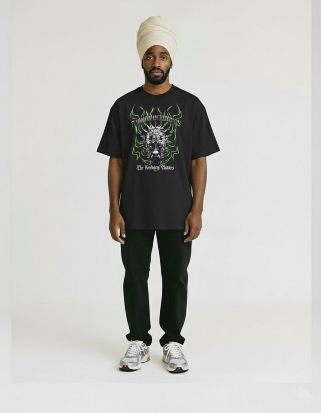 Man wearing black tshirt
